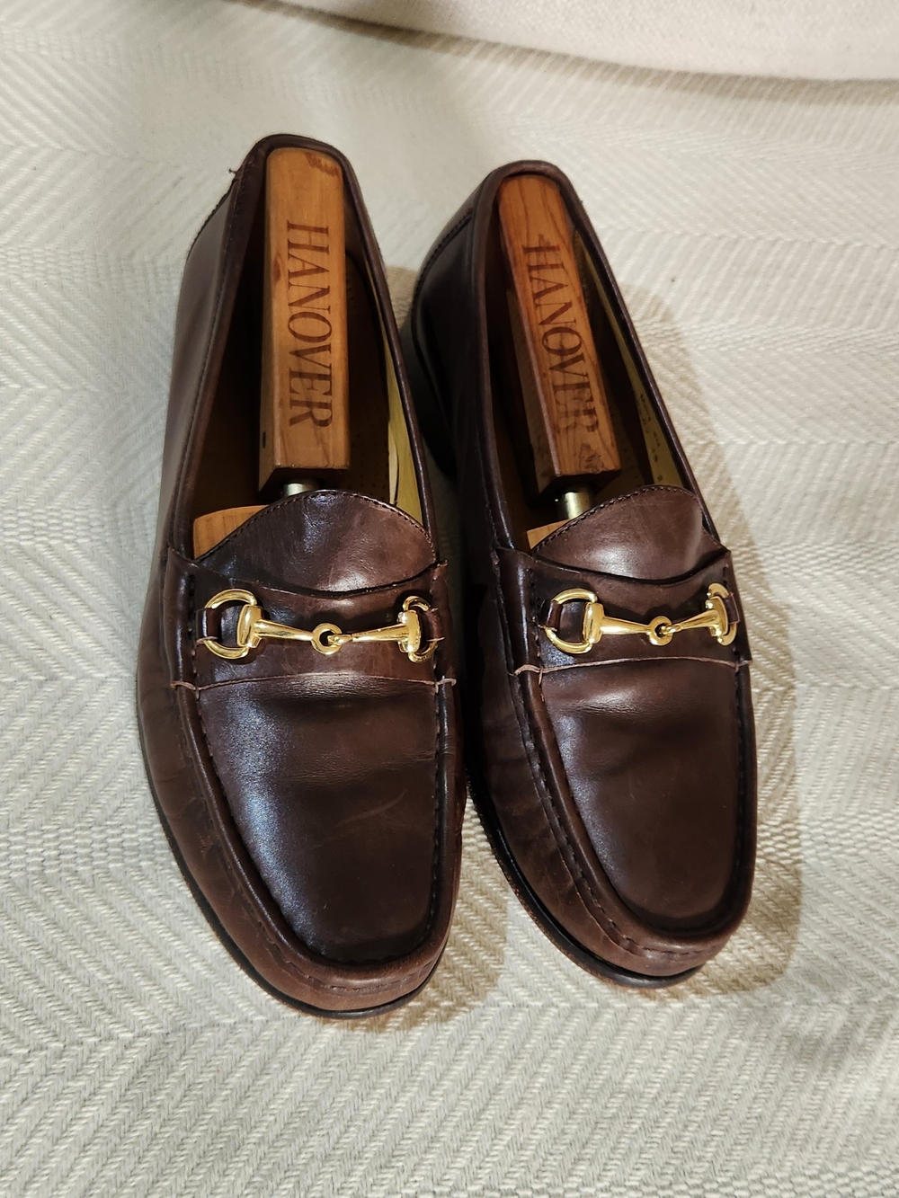 Cole Haan Brown Leather Bit-Trim Loafers